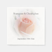 Hochzeit Napkins Peach Pink Rosenknospe Serviette (Vorderseite)
