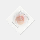 Hochzeit Napkins Peach Pink Rosenknospe Serviette (Ecke)