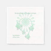 Hochzeit Napkins Peppermint Butterflies Herz Serviette (Vorderseite)