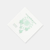 Hochzeit Napkins Peppermint Butterflies Herz Serviette (Ecke)