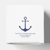 Hochzeit nautischer Anker blau weiß elegant Geschenkschachtel (Oben)