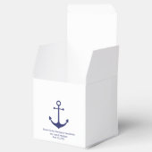 Hochzeit nautischer Anker blau weiß elegant Geschenkschachtel (Geöffnet)