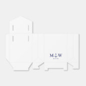 Hochzeit nautischer Ankernacht blaues Monogramm Geschenkschachtel (Ungefaltet)
