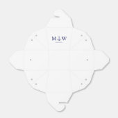 Hochzeit nautischer Ankernacht blaues Monogramm Geschenkschachtel (Ungefaltet)