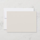 Hochzeit Neutral Creme Freundliche Antwort (Rückseite)