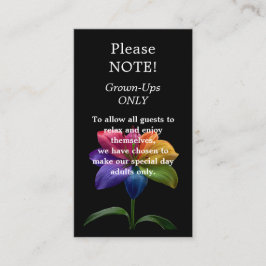 🌈 Hochzeit nur für Erwachsene Begleitkarte