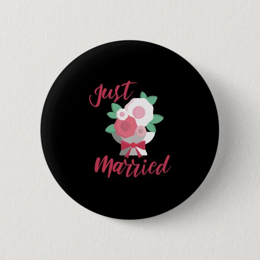 Hochzeit nur verheiratet button (Vorderseite)