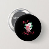 Hochzeit nur verheiratet button (Vorne & Hinten)