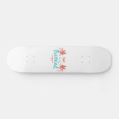 Hochzeit nur verheiratet zwei Vögel farbenfrohe Ge Skateboard (Horizontal)