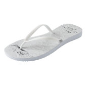 Hochzeit nur verheiratete Personalisierte Spitze Badesandalen (Schrägansicht)
