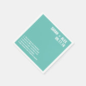 Hochzeit oder Dusche Spaß Fakten Cocktail Napkin Serviette (Ecke)