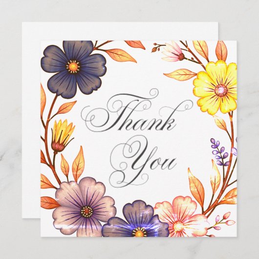 Hochzeit oder Dusche Vielen Dank Karten (Vorne/Hinten)