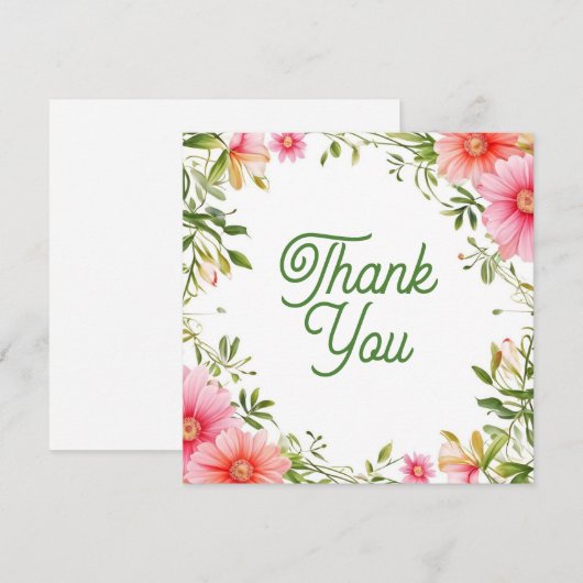 Hochzeit oder Dusche Vielen Dank Karten (Vorne/Hinten)