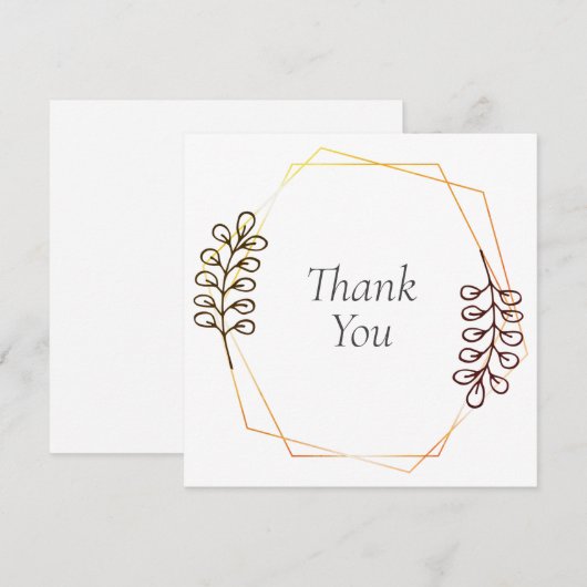 Hochzeit oder Dusche Vielen Dank Karten (Vorne/Hinten)