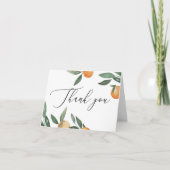 Hochzeit oder Geburtstag von Zitrusfrüchten Dankeskarte (Vorderseite)