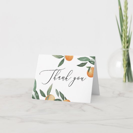 Hochzeit oder Geburtstag von Zitrusfrüchten Dankeskarte (Vorderseite)