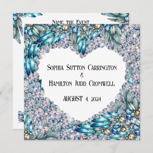 Hochzeit oder irgendein Besondere Anlass Einladung (Vorne/Hinten)