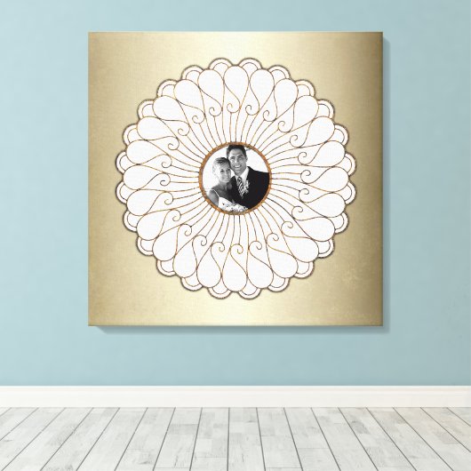 Hochzeit oder Jubiläum Foto Personalisiert Leinwanddruck (Insitu (Holzboden))