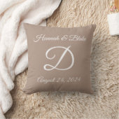 Hochzeit oder Jubiläum mit Monogramm Kissen (Decke)