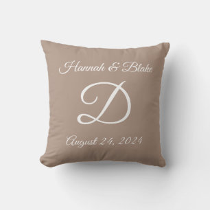 Hochzeit oder Jubiläum mit Monogramm Kissen