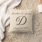 Hochzeit oder Jubiläum mit Monogramm Kissen (Decke)