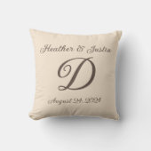 Hochzeit oder Jubiläum mit Monogramm Kissen (Vorderseite)