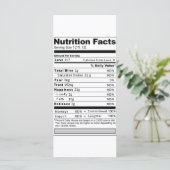 Hochzeit oder Jubiläum Süßes Funny Nutrition Label (Stehend Vorderseite)
