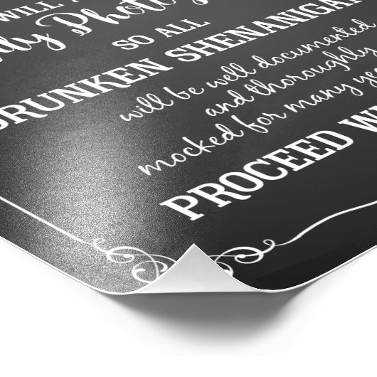 Hochzeit oder Party auf einem offenen Bar Fotodruck (Ecke)