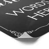 Hochzeit oder Party-Sign machen Ihre eigenen Wünsc Poster (Ecke)