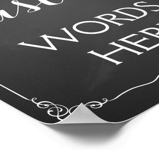 Hochzeit oder Party-Sign machen Ihre eigenen Wünsc Poster (Ecke)