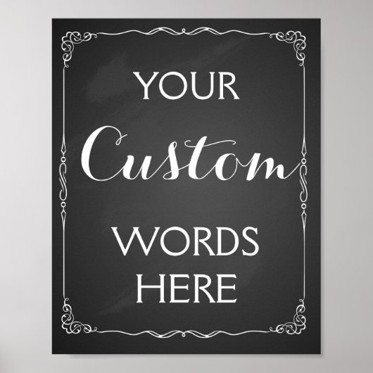 Hochzeit oder Party-Sign machen Ihre eigenen Wünsc Poster (Vorne)