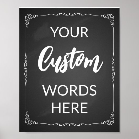 Hochzeit oder Party-Sign machen Ihre eigenen Wünsc Poster (Vorne)