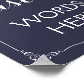 Hochzeit oder Party-Sign machen Ihre eigenen Wünsc Poster (Ecke)