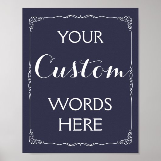 Hochzeit oder Party-Sign machen Ihre eigenen Wünsc Poster (Vorne)