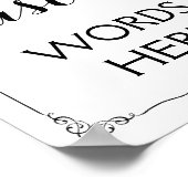 Hochzeit oder Party-Sign machen Ihre eigenen Wünsc Poster (Ecke)