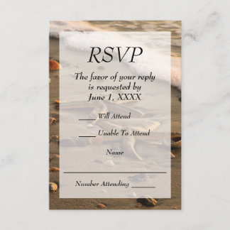 Hochzeit oder UAWG am Strand RSVP Karte