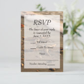 Hochzeit oder UAWG am Strand RSVP Karte (Stehend Vorderseite)