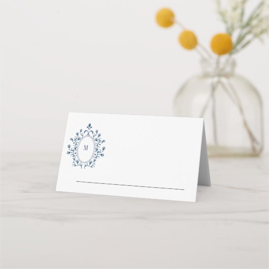 Hochzeit oder Veranstaltungsort Karte Teal Monogra (Rückseite)