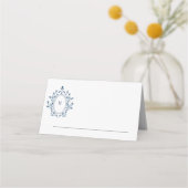 Hochzeit oder Veranstaltungsort Karte Teal Monogra (Vorderseite)