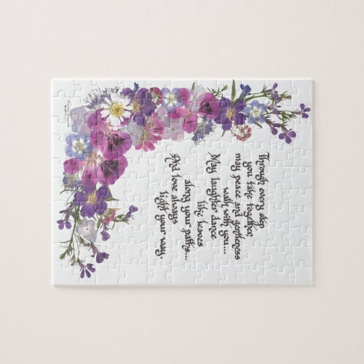 Hochzeit oder Verlobungs-Geschenk Puzzle (Horizontal)