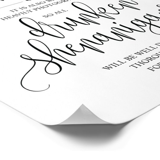 Hochzeit Offene Bar, betrunkene Shenanigans unters Poster (Ecke)