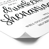 Hochzeit Offene Bar, betrunkene Shenanigans unters Poster (Ecke)