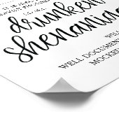 Hochzeit Offene Bar, betrunkene Shenanigans unters Poster (Ecke)