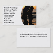 Hochzeit Officiant Visitenkarten Visitenkarte (Vorne/Hinten)