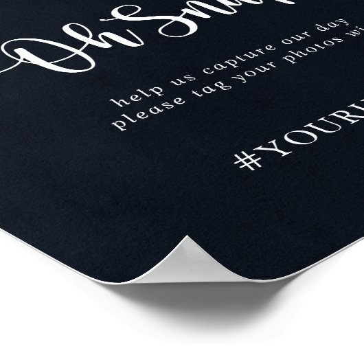 Hochzeit Oh schlucken rustikale String-Lichter Zei Poster (Ecke)