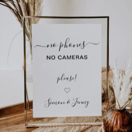 Hochzeit ohne Geräte Zeichen, keine Telefone ohne Einladung