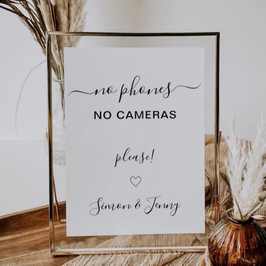 Hochzeit ohne Geräte Zeichen, keine Telefone ohne Einladung
