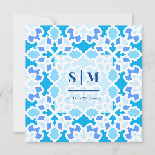 Hochzeit ohne Seemannsblauen Einladung (Rückseite)