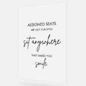 Hochzeit ohne zugewiesene Sitzplätze, überall Matt Acrylschild (Winkel)
