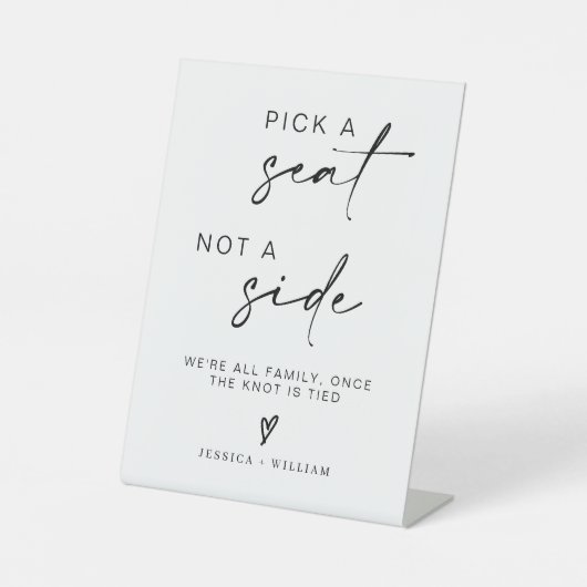 Hochzeit ohne zugewiesene Sitzplätze, überall unte Sockelschild (Vorderseite)